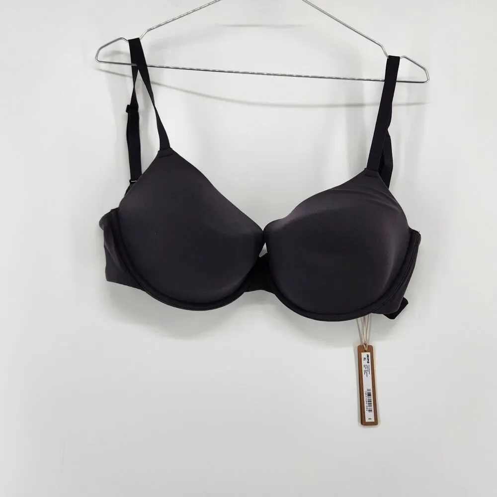 SKIMS 34DDDD Onyx Black Fits Everybody T-Shirt Bra NWT $54 - Picture 1 of 7